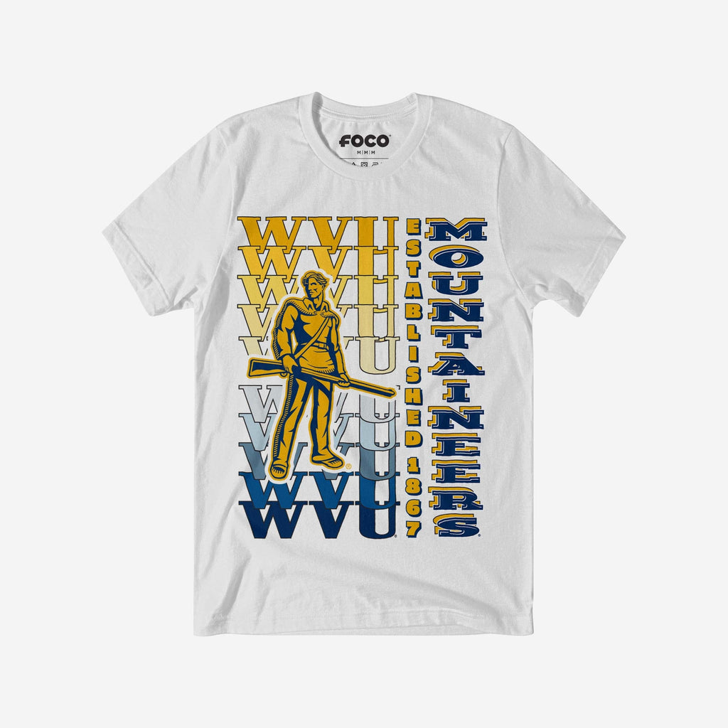 West Virginia Mountaineers Gradient Wordmark T-Shirt FOCO - FOCO.com