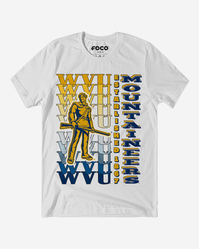 West Virginia Mountaineers Gradient Wordmark T-Shirt FOCO - FOCO.com