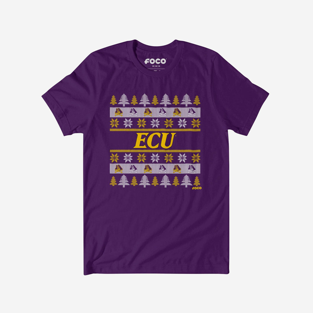 East Carolina Pirates Holiday Sweater T-Shirt FOCO S - FOCO.com