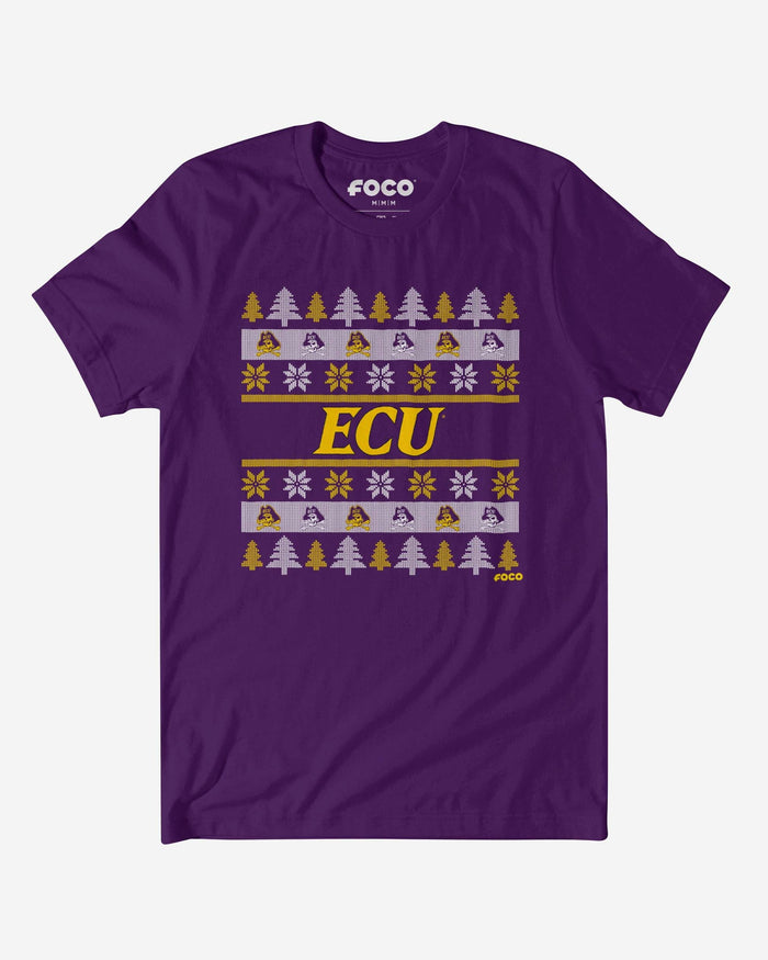 East Carolina Pirates Holiday Sweater T-Shirt FOCO S - FOCO.com