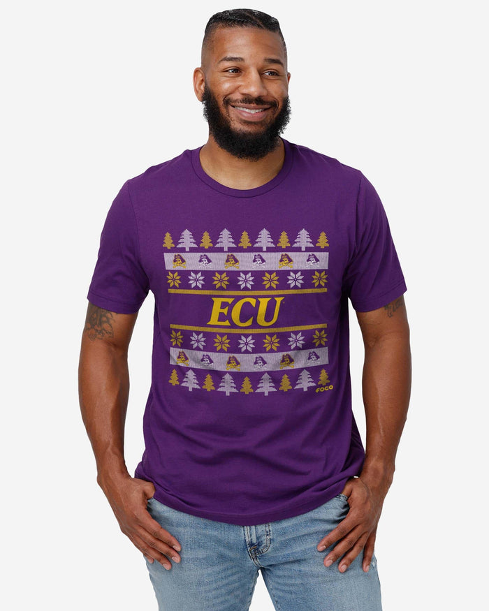East Carolina Pirates Holiday Sweater T-Shirt FOCO - FOCO.com