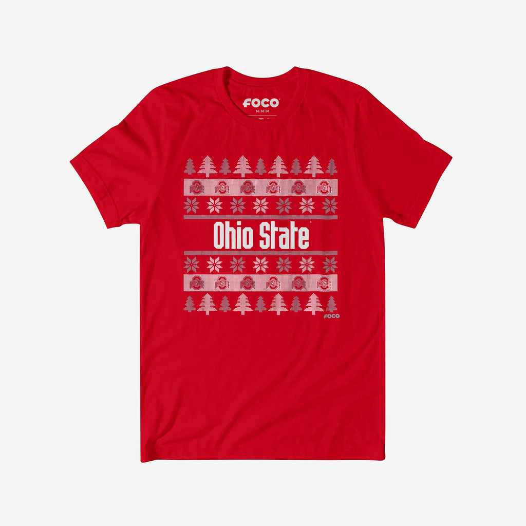 Ohio State Buckeyes Holiday Sweater T-Shirt FOCO S - FOCO.com