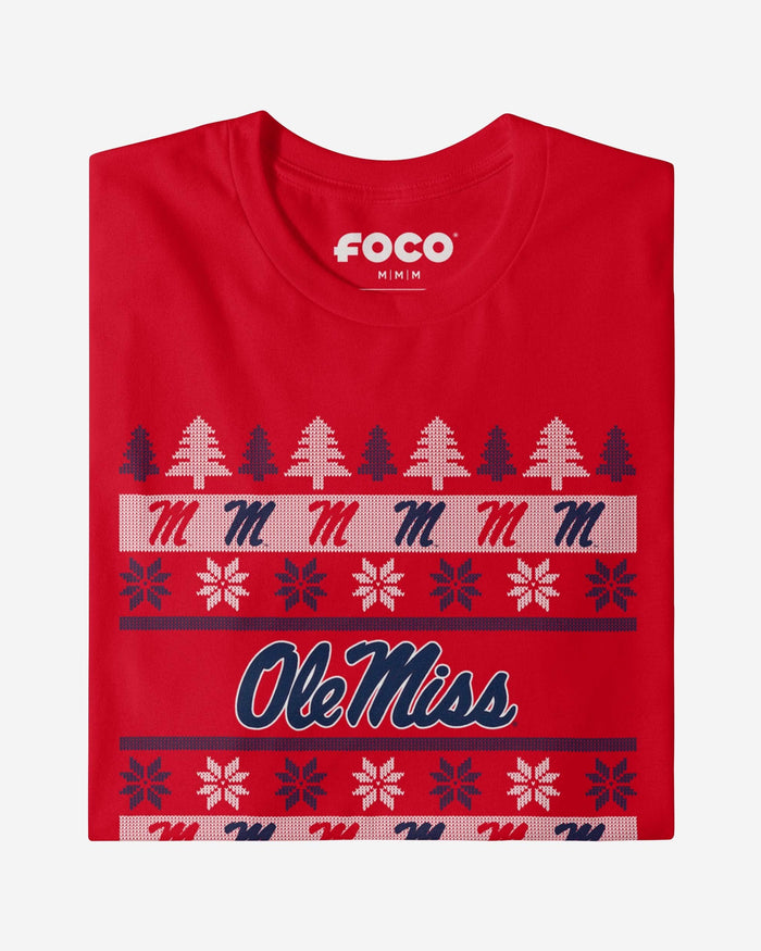 Ole Miss Rebels Holiday Sweater T-Shirt FOCO - FOCO.com