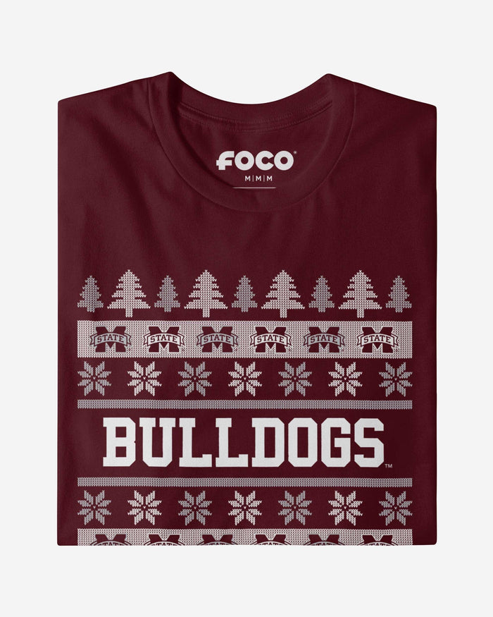Mississippi State Bulldogs Holiday Sweater T-Shirt FOCO - FOCO.com