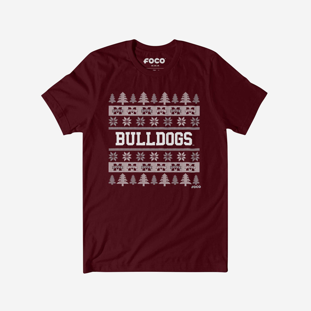 Mississippi State Bulldogs Holiday Sweater T-Shirt FOCO S - FOCO.com