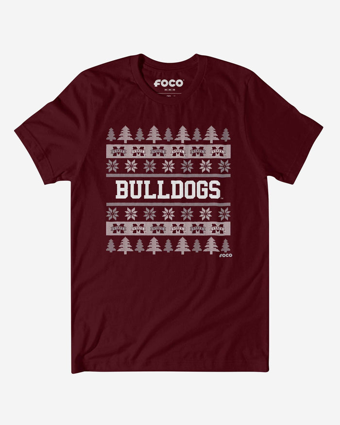 Mississippi State Bulldogs Holiday Sweater T-Shirt FOCO S - FOCO.com