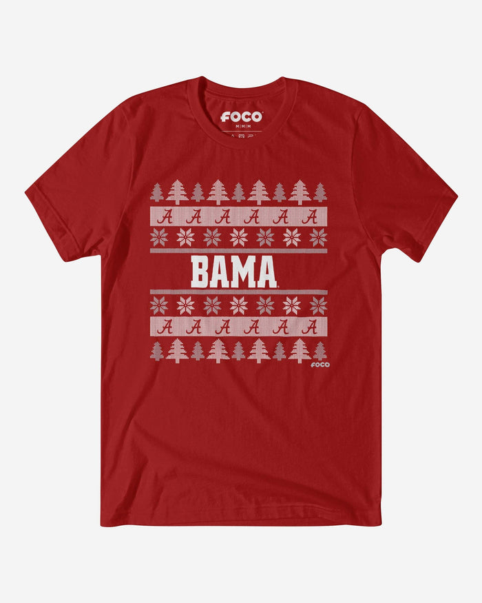 Alabama Crimson Tide Holiday Sweater T-Shirt FOCO S - FOCO.com