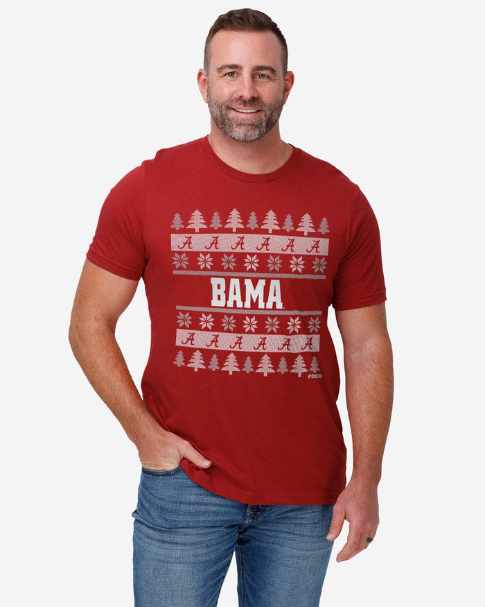 Alabama Crimson Tide Holiday Sweater T-Shirt FOCO - FOCO.com