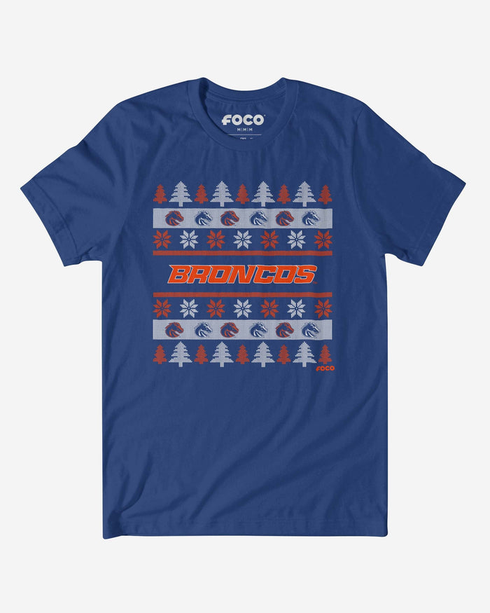 Boise State Broncos Holiday Sweater T-Shirt FOCO S - FOCO.com