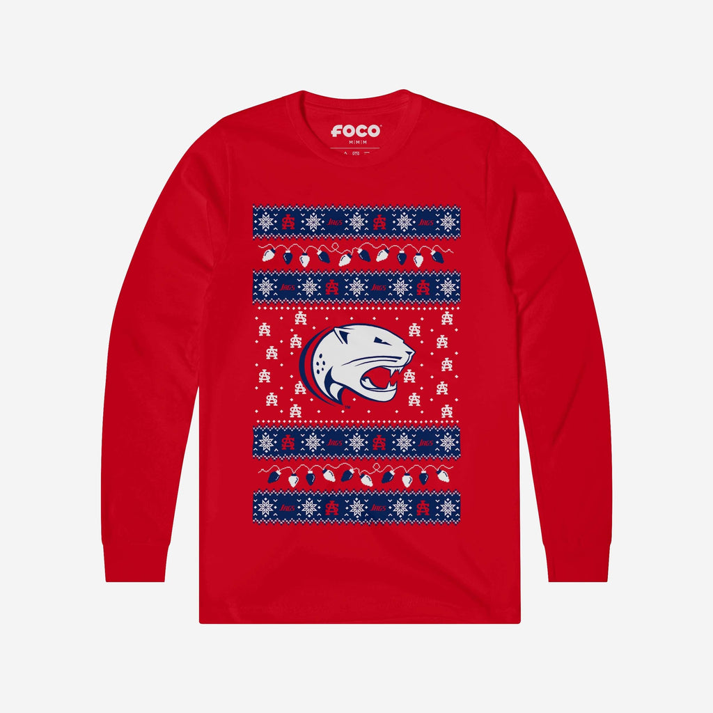 South Alabama Jaguars Holiday Lights Sweater Long Sleeve T-Shirt FOCO S - FOCO.com