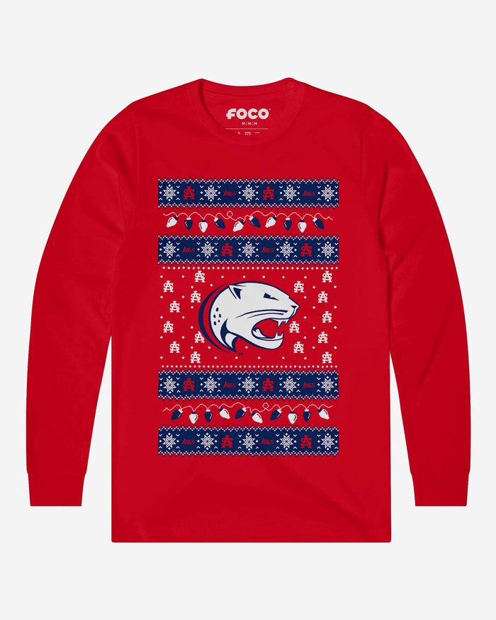 South Alabama Jaguars Holiday Lights Sweater Long Sleeve T-Shirt FOCO S - FOCO.com