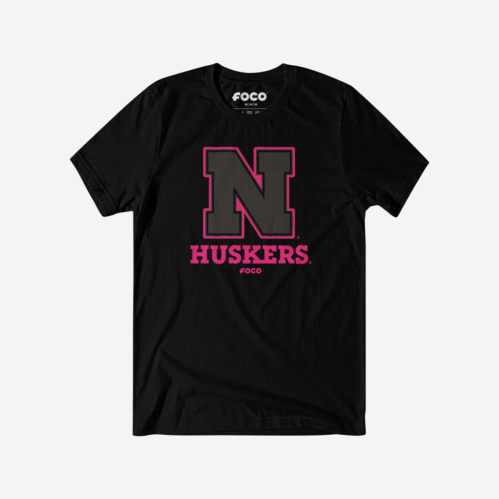 Nebraska Cornhuskers Highlight Reel T-Shirt FOCO Black/Neon Pink S - FOCO.com