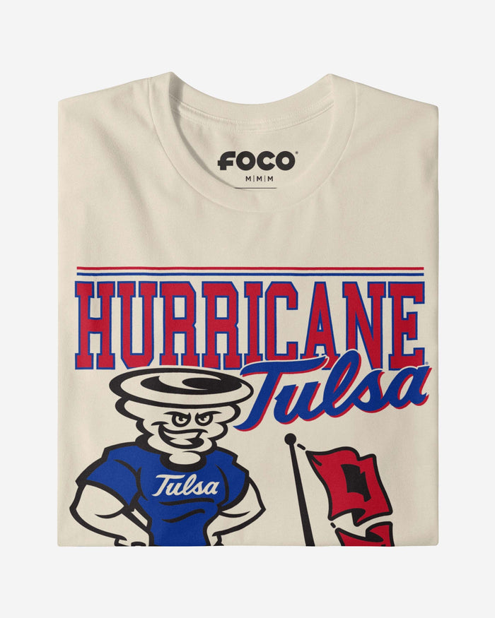 Tulsa Golden Hurricane Retro Distressed T-Shirt – Vintage Style Short Sleeve Tee, Officially Licensed
