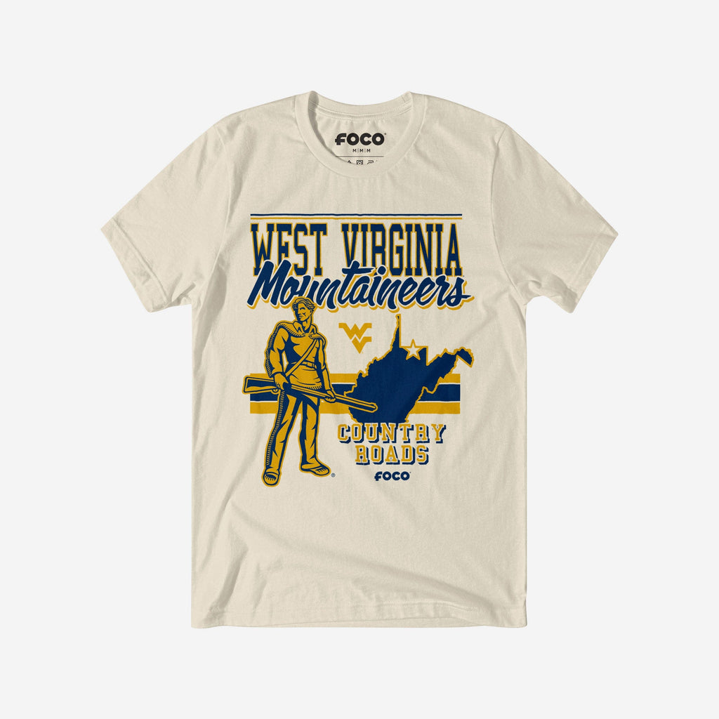 The Mountaineer West Virginia Mountaineers Retro Logo Mascot T-Shirt FOCO S - FOCO.com