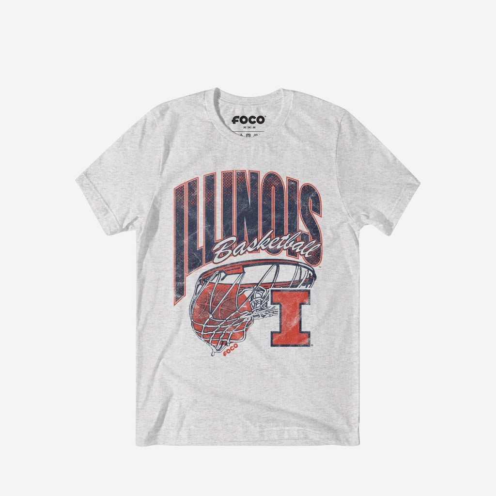 Illinois Fighting Illini Script Swish T-Shirt FOCO S - FOCO.com