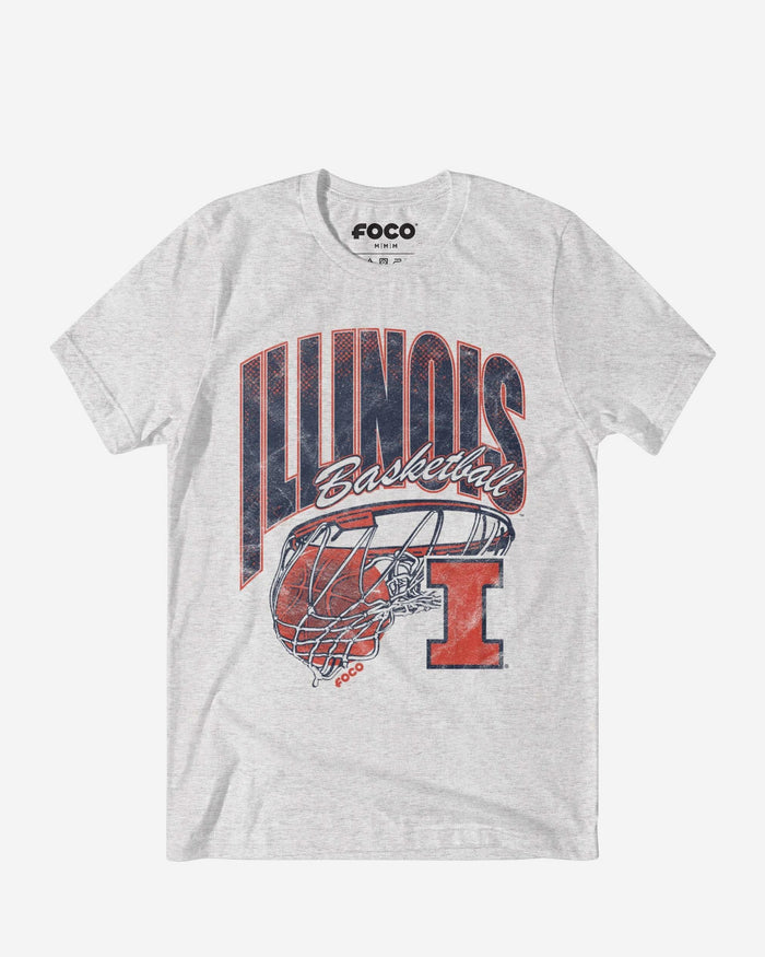 Illinois Fighting Illini Script Swish T-Shirt FOCO S - FOCO.com