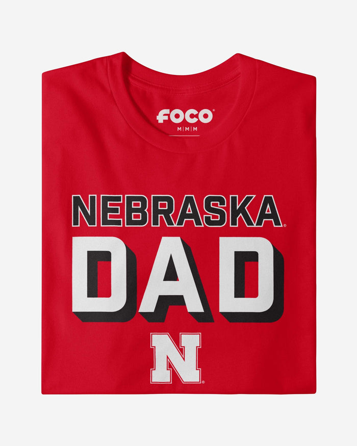 Nebraska Cornhuskers Team Dad T-Shirt FOCO - FOCO.com