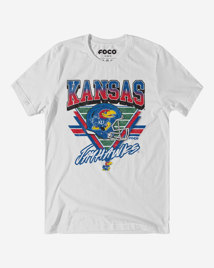 Kansas Jayhawks Triangle Vintage T-Shirt FOCO S - FOCO.com