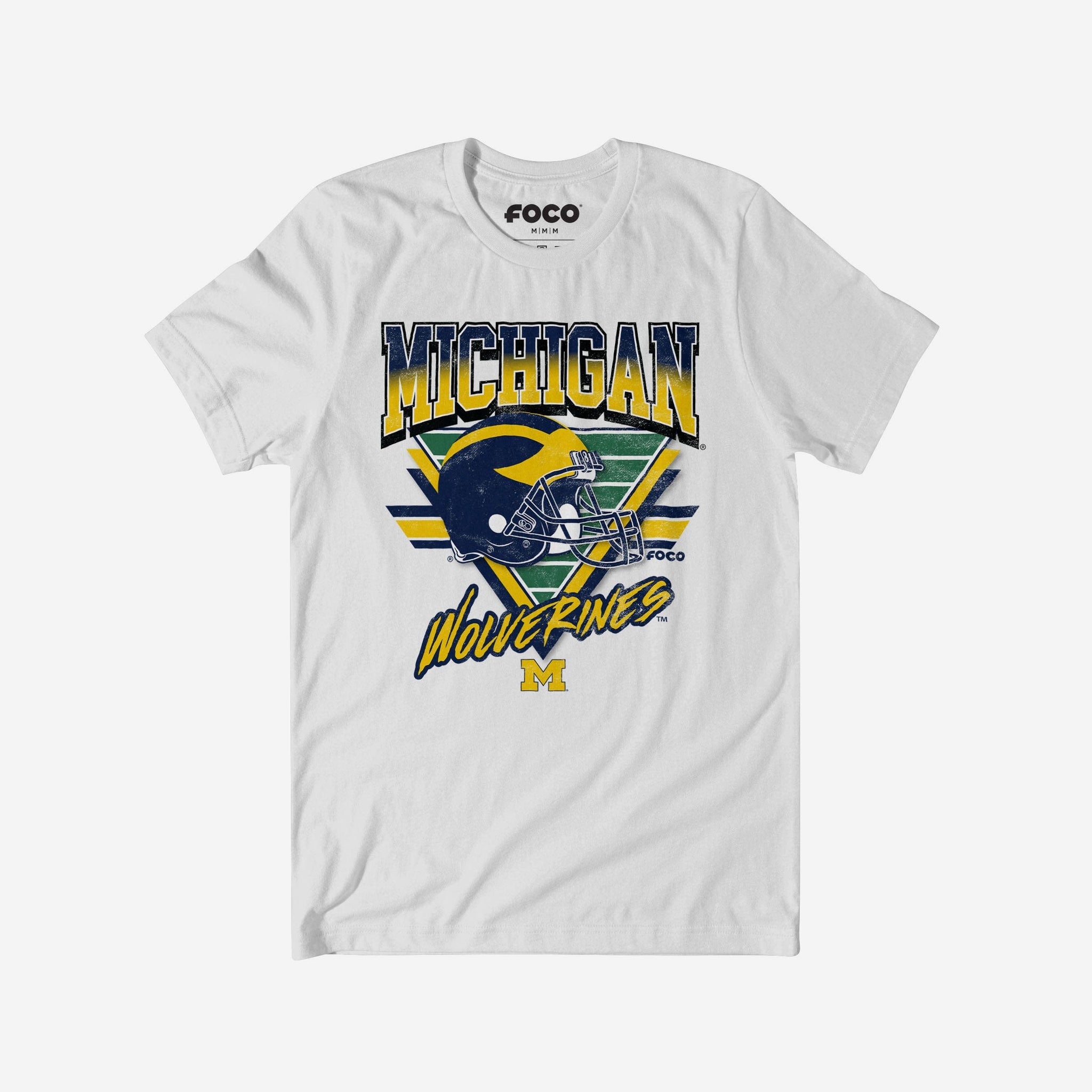 Michigan Wolverines Triangle Vintage T-Shirt FOCO