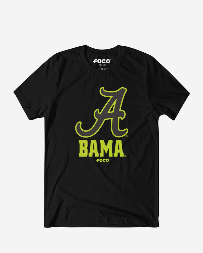 Alabama Crimson Tide Highlight Reel T-Shirt FOCO Black/Volt S - FOCO.com