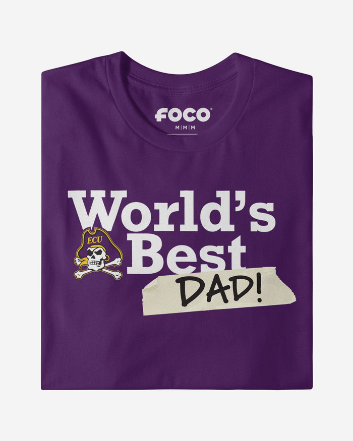 East Carolina Pirates World's Best Dad T-Shirt FOCO - FOCO.com