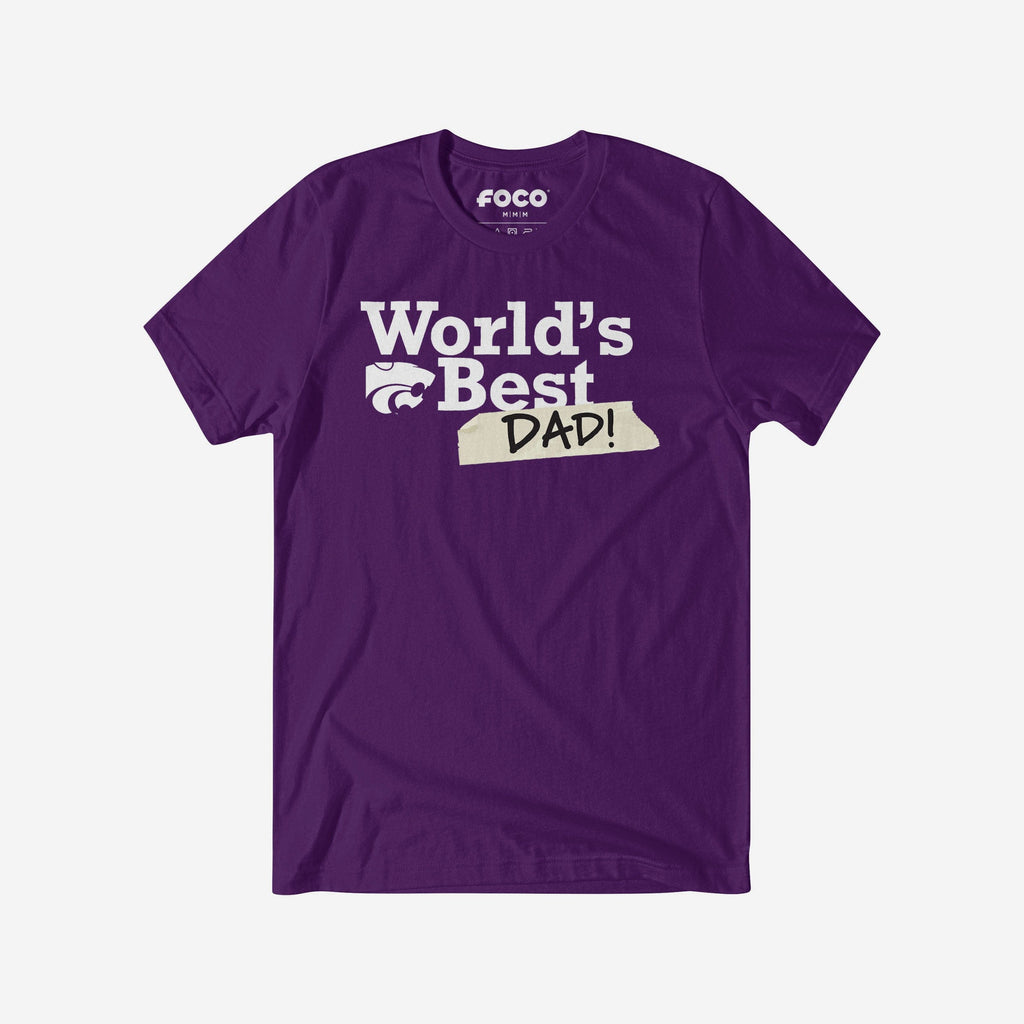 Kansas State Wildcats World's Best Dad T-Shirt FOCO S - FOCO.com
