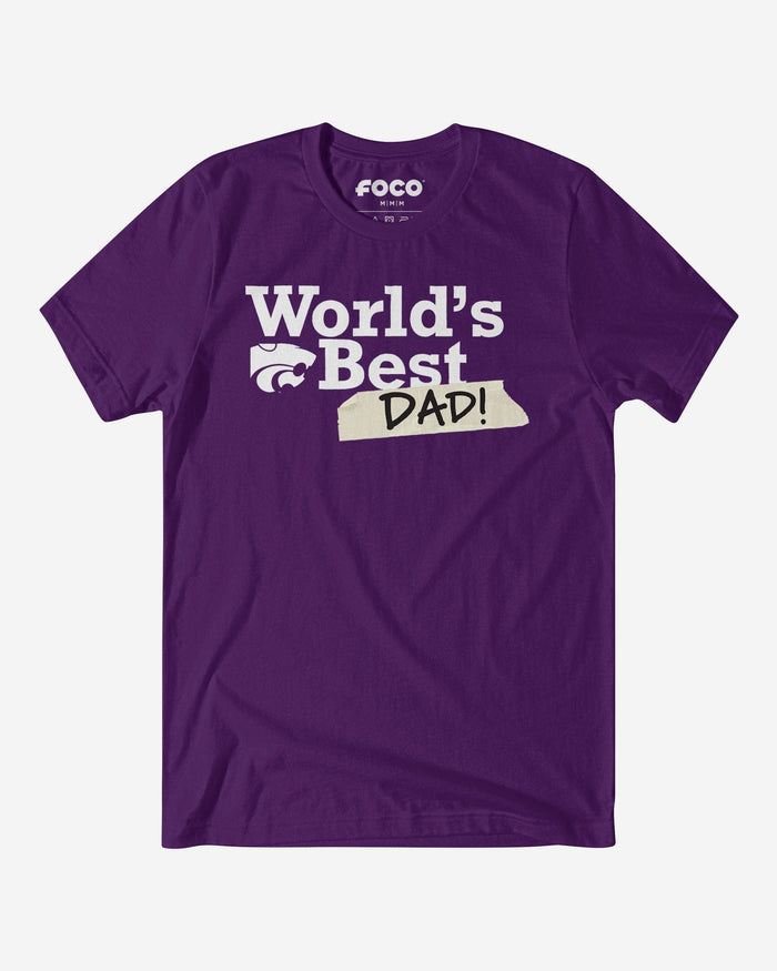 Kansas State Wildcats World's Best Dad T-Shirt FOCO S - FOCO.com