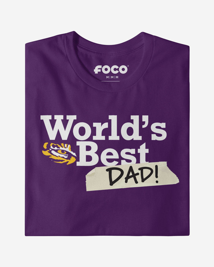 LSU Tigers World's Best Dad T-Shirt FOCO - FOCO.com