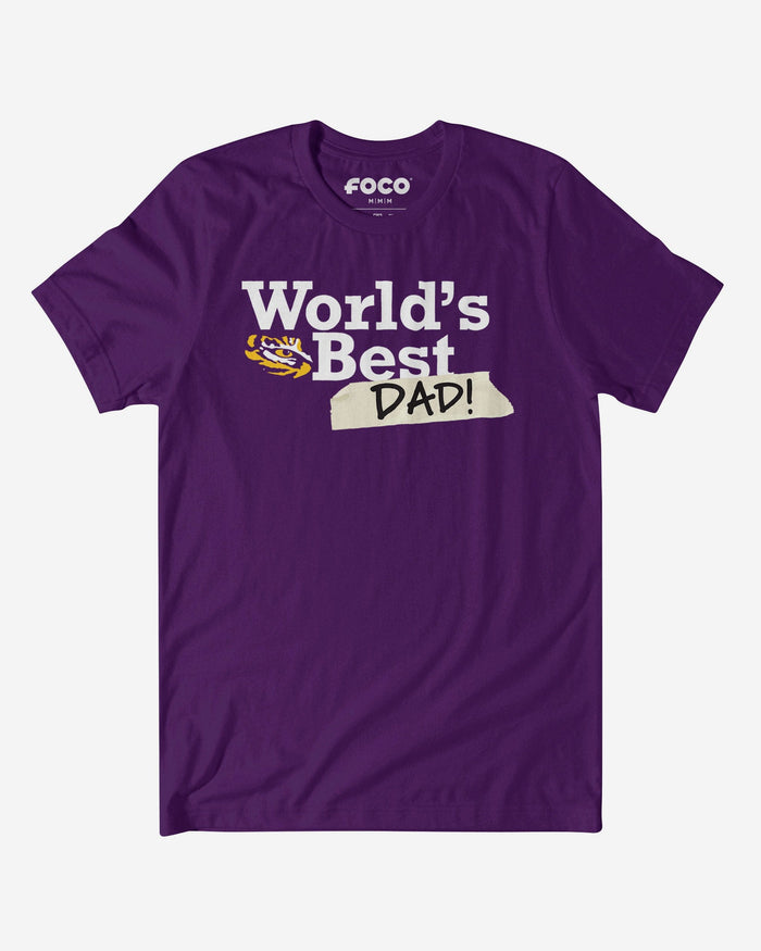 LSU Tigers World's Best Dad T-Shirt FOCO S - FOCO.com