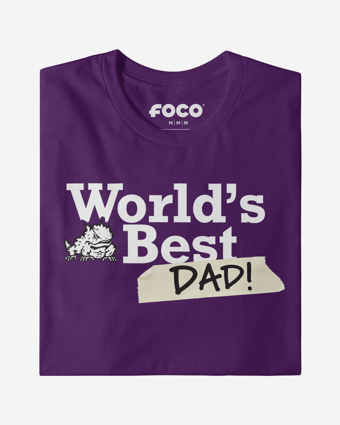 TCU Horned Frogs World's Best Dad T-Shirt FOCO - FOCO.com