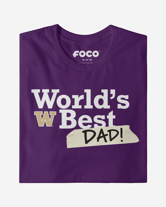 Washington Huskies World's Best Dad T-Shirt FOCO - FOCO.com