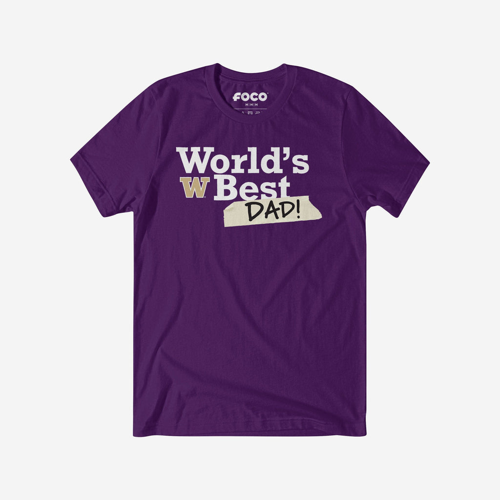 Washington Huskies World's Best Dad T-Shirt FOCO S - FOCO.com