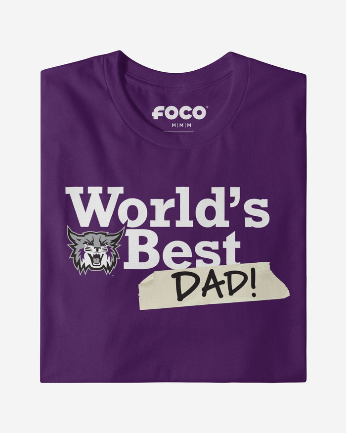 Weber State Wildcats World's Best Dad T-Shirt FOCO - FOCO.com