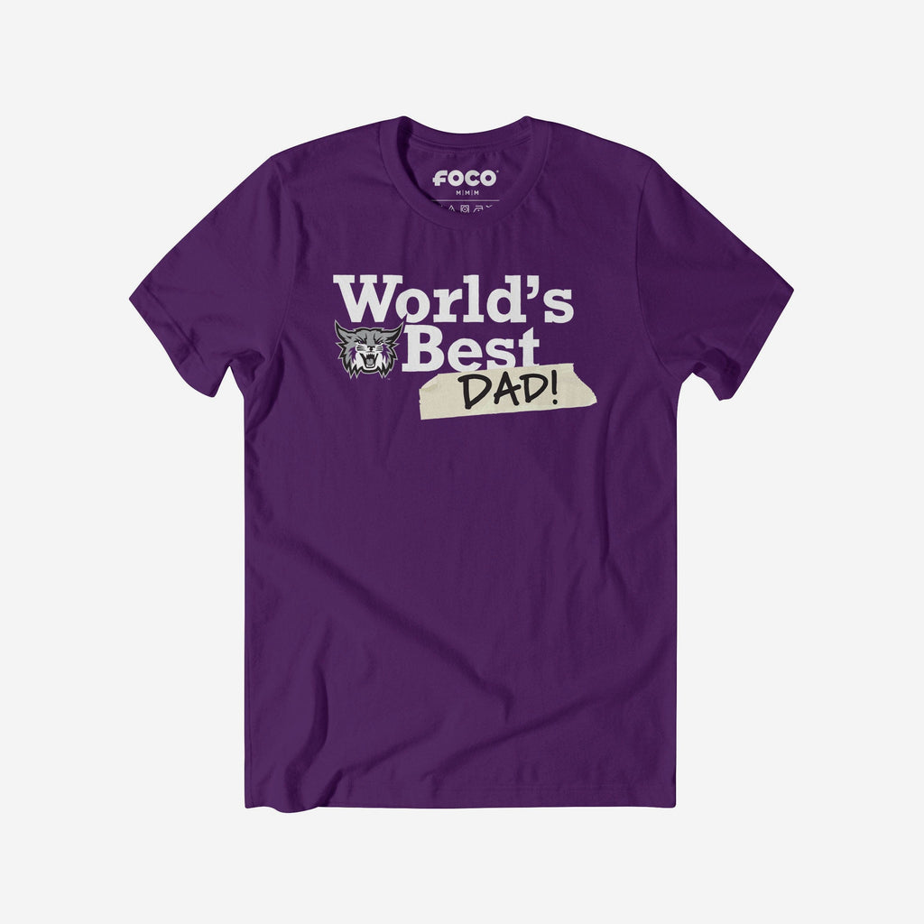 Weber State Wildcats World's Best Dad T-Shirt FOCO S - FOCO.com