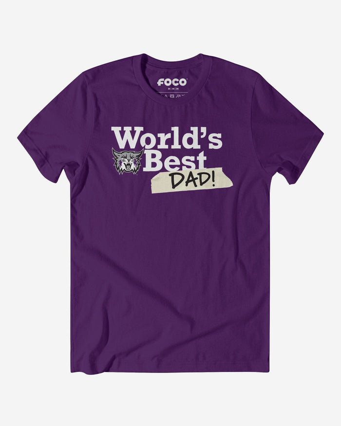 Weber State Wildcats World's Best Dad T-Shirt FOCO S - FOCO.com