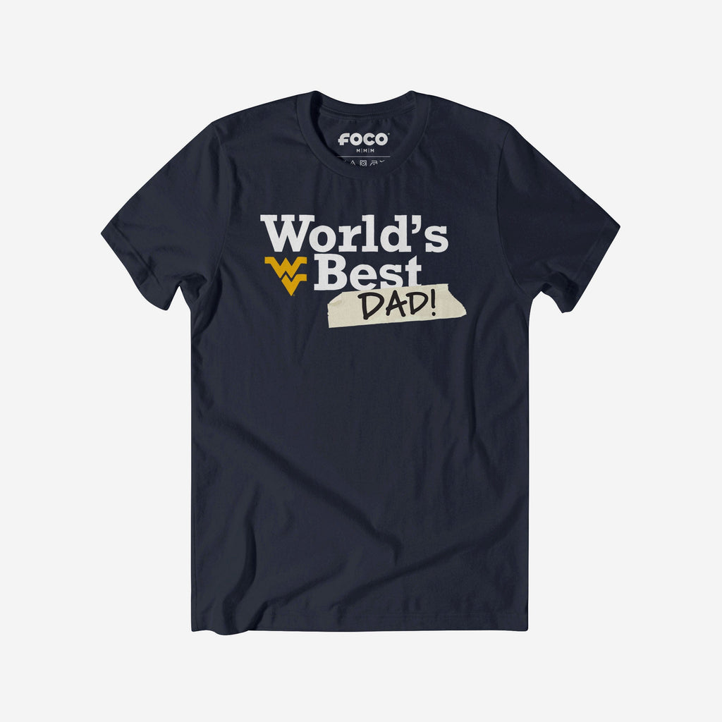 West Virginia Mountaineers World's Best Dad T-Shirt FOCO S - FOCO.com