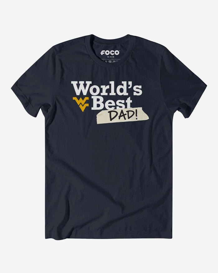 West Virginia Mountaineers World's Best Dad T-Shirt FOCO S - FOCO.com