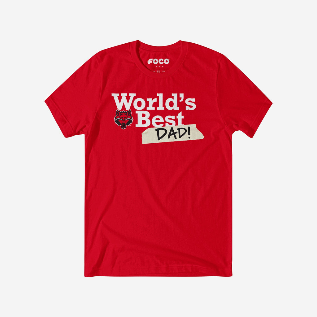 Arkansas State Red Wolves World's Best Dad T-Shirt FOCO S - FOCO.com