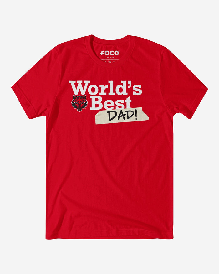 Arkansas State Red Wolves World's Best Dad T-Shirt FOCO S - FOCO.com