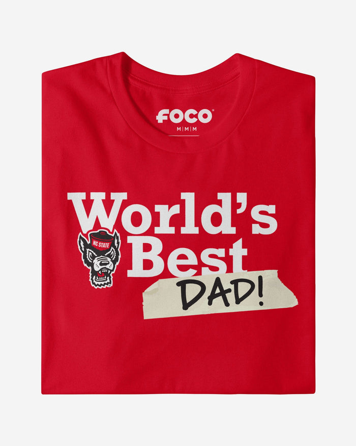 NC State Wolfpack World's Best Dad T-Shirt FOCO - FOCO.com