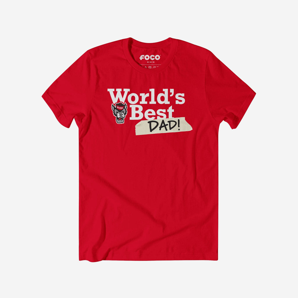 NC State Wolfpack World's Best Dad T-Shirt FOCO S - FOCO.com
