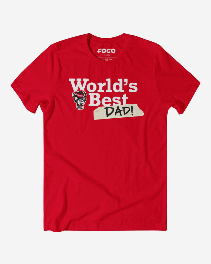 NC State Wolfpack World's Best Dad T-Shirt FOCO S - FOCO.com