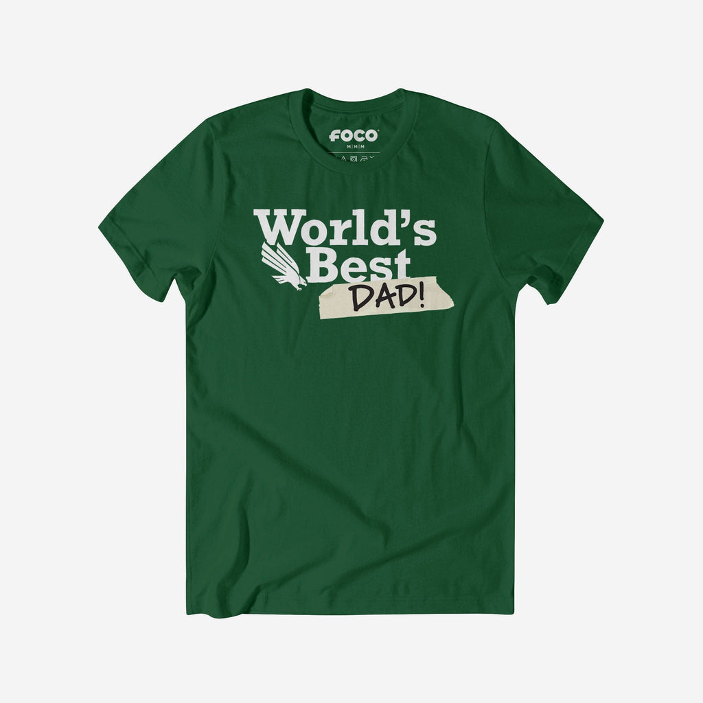 North Texas Mean Green World's Best Dad T-Shirt FOCO S - FOCO.com