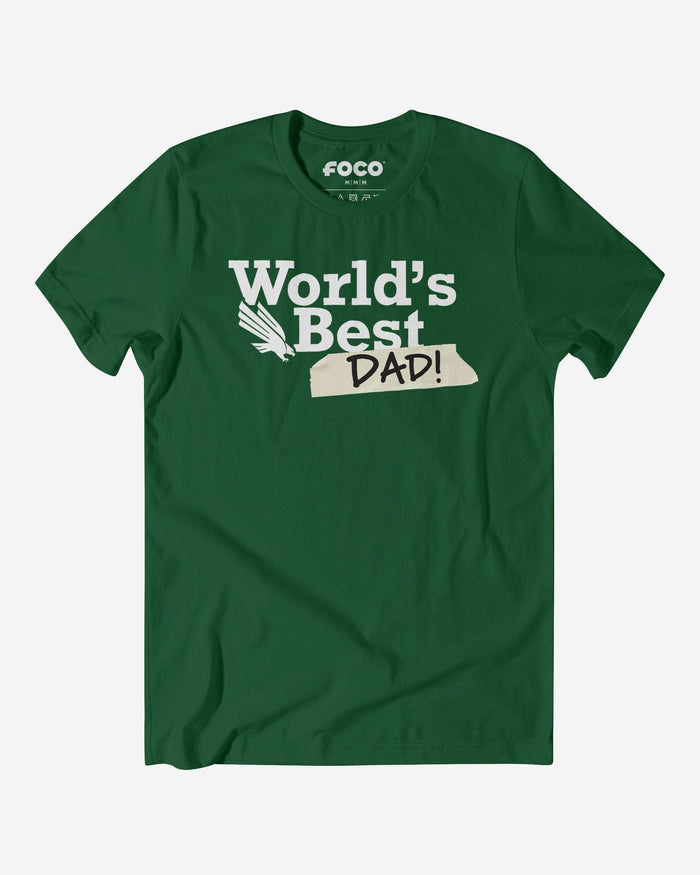North Texas Mean Green World's Best Dad T-Shirt FOCO S - FOCO.com