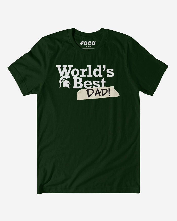 Michigan State Spartans World's Best Dad T-Shirt FOCO S - FOCO.com