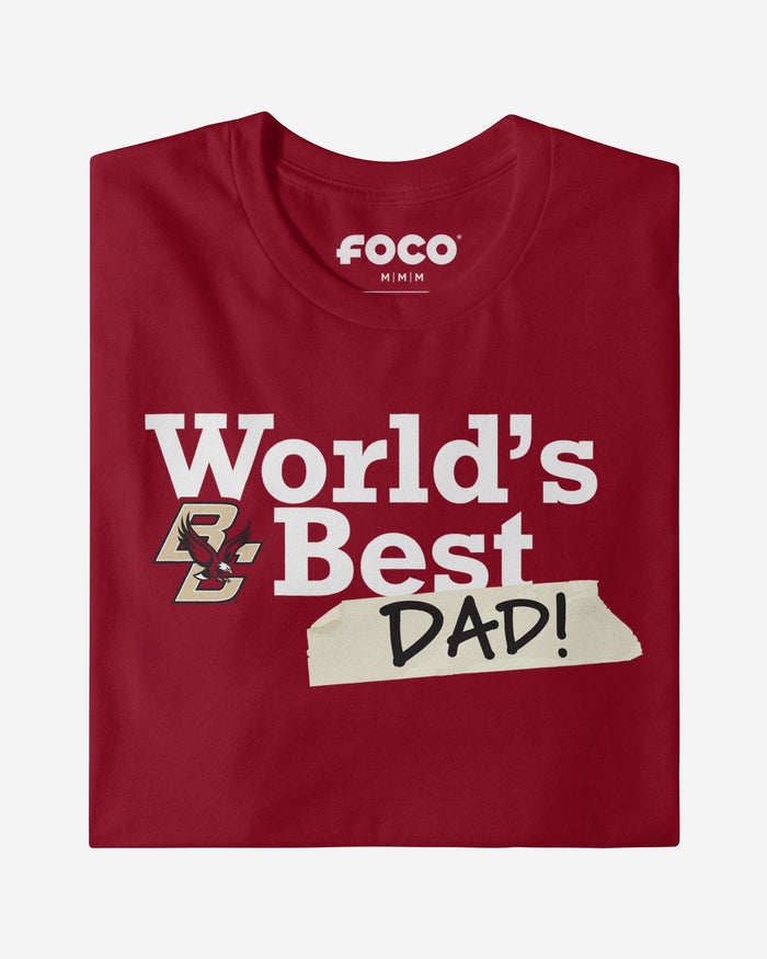 Boston College Eagles World's Best Dad T-Shirt FOCO - FOCO.com