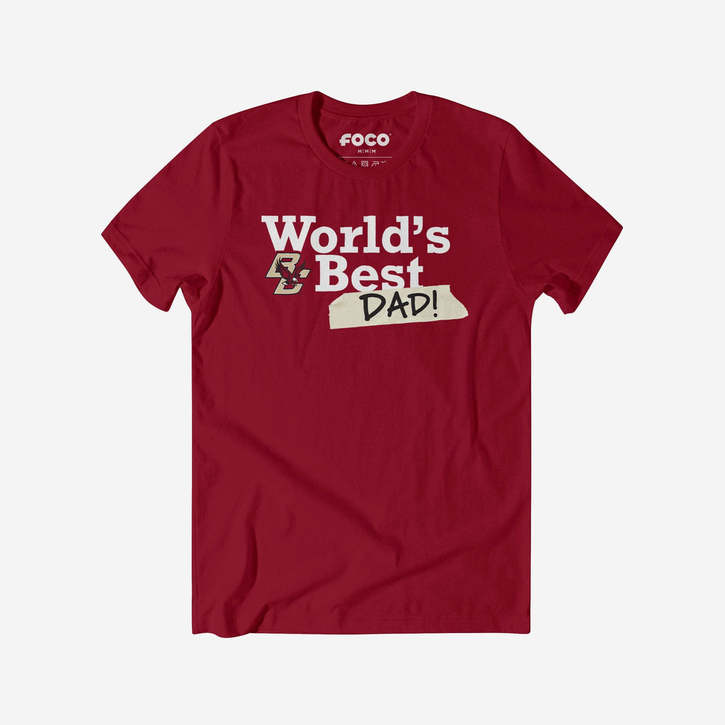 Boston College Eagles World's Best Dad T-Shirt FOCO S - FOCO.com