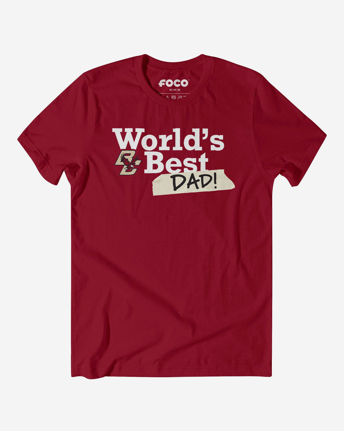 Boston College Eagles World's Best Dad T-Shirt FOCO S - FOCO.com