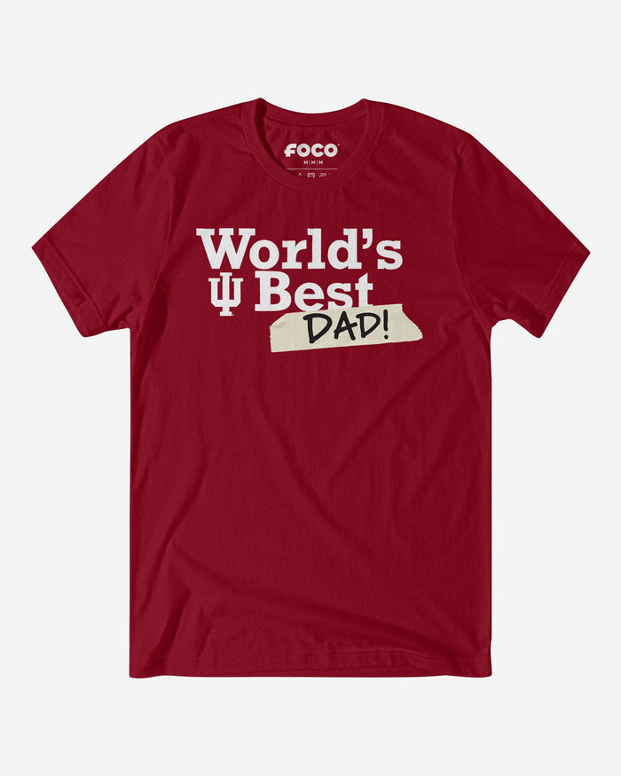 Indiana Hoosiers World's Best Dad T-Shirt FOCO S - FOCO.com