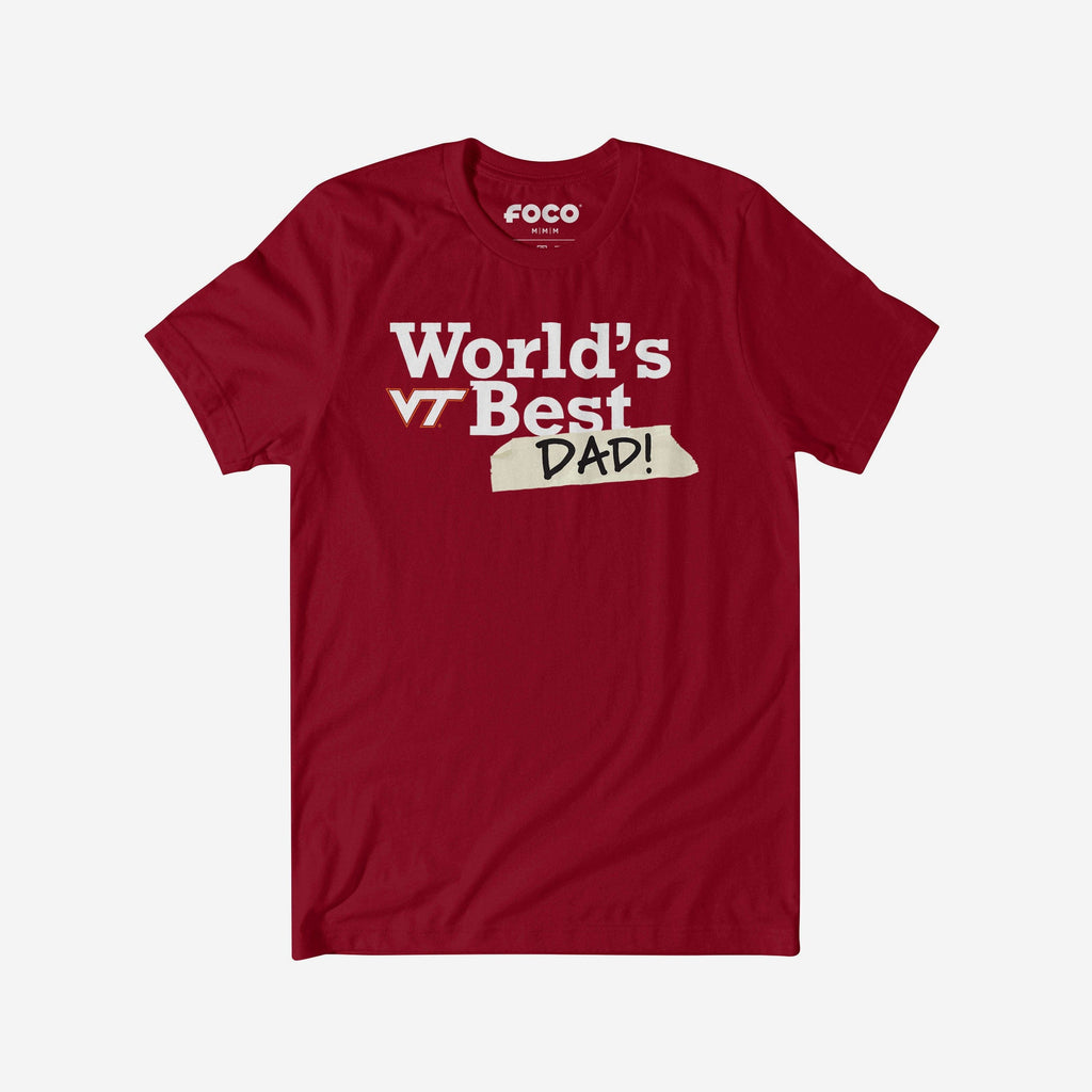 Virginia Tech Hokies World's Best Dad T-Shirt FOCO S - FOCO.com